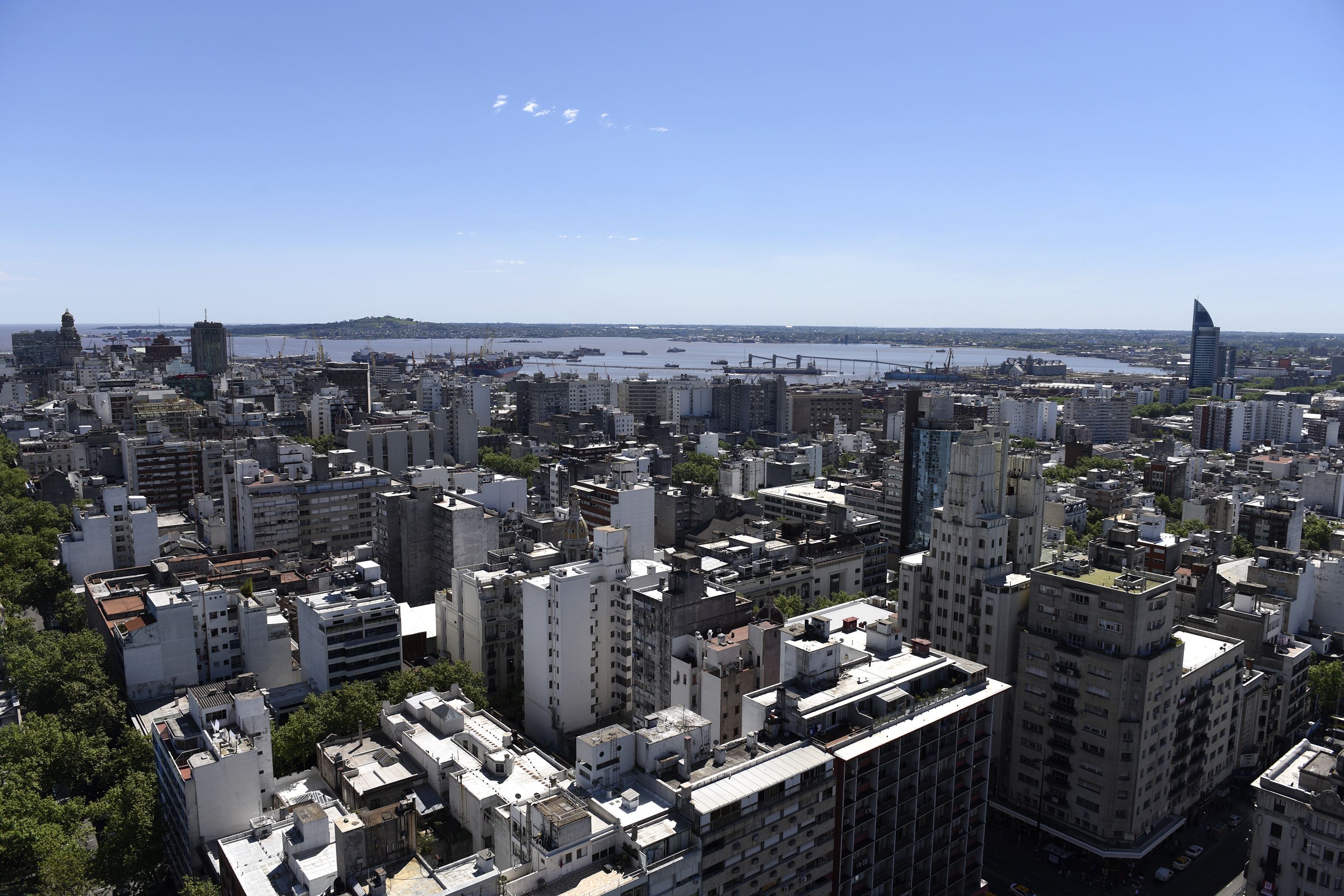 Vista áerea de la ciudad de Montevideo