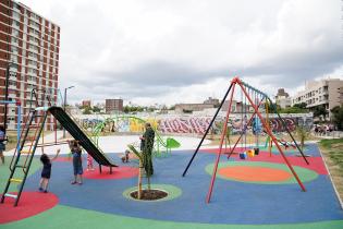 Inauguracion de parque lineal en Barrio Sur Inauguracion de parque lineal en Barrio Sur