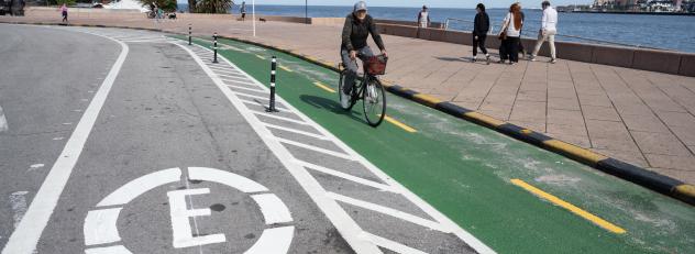 Finalización de obras en la ciclovía de la Rambla Finalización de obras en la ciclovía de la Rambla