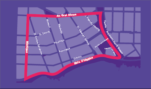 Mapa de zona de implementación del servicio