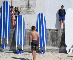 Escuela de Mar en playa Honda en el marco del programa Monteverano ,04 de enero de 2024