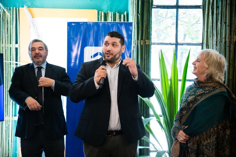  lntendente Mario Bergara, participa en el lanzamiento de la nue