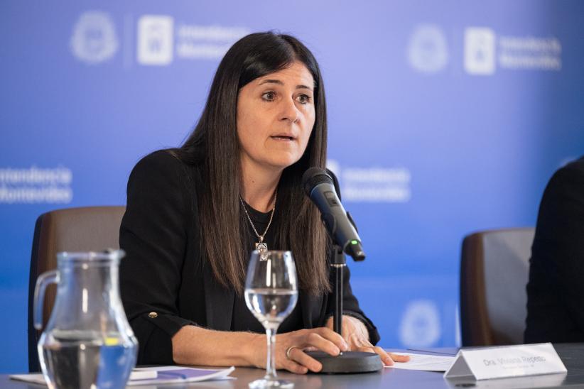 Secretaria general Viviana Repetto, durante la presentación de los últimos datos del sistema de respuesta en violencia de género