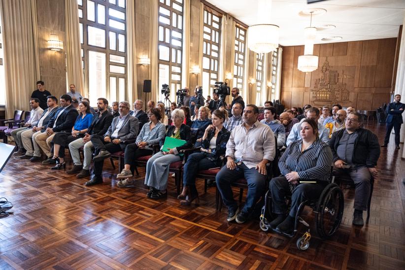 Autoridades durante la presentación del Balance Fiscal 2025, 24 de marzo de 2026