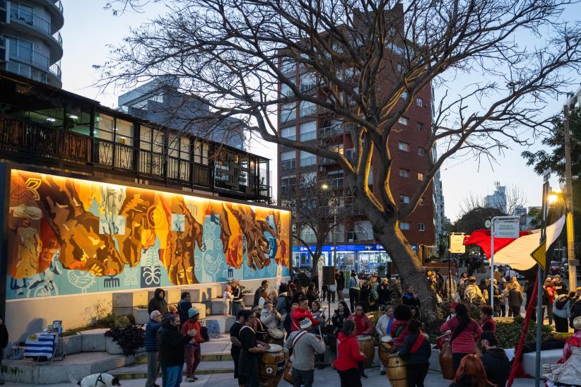 Inauguración de mural en plazuela de las Lavanderas