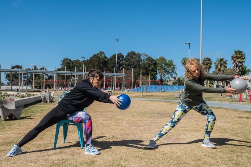 Programa «En movimiento» en el parque Débora Céspedes