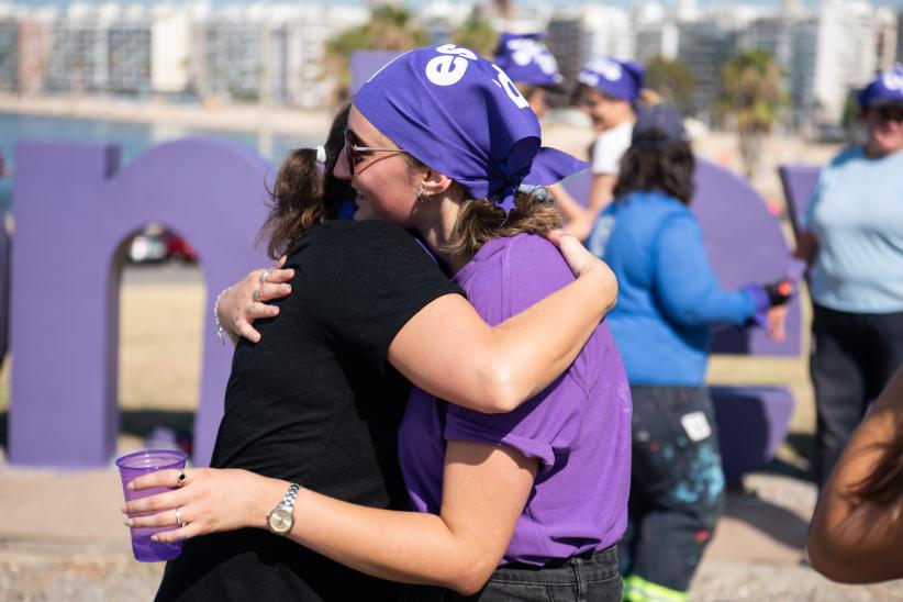 Intervención en letras de Montevideo por el mes de la mujer 2023, 3 de marzo de 2023