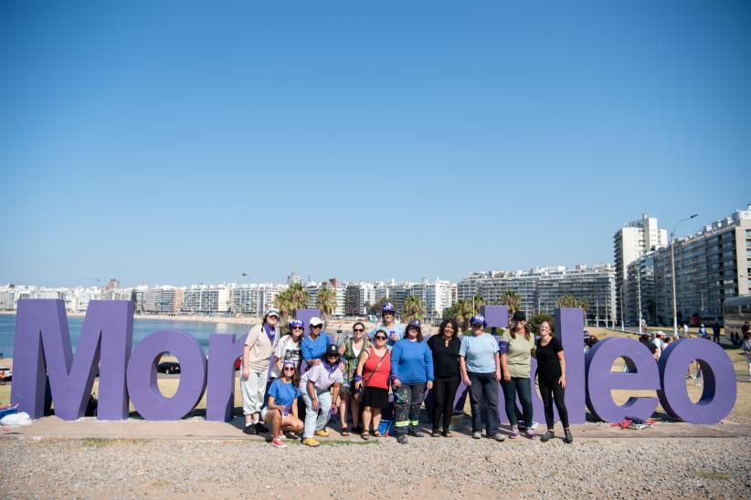 Intervención en letras de Montevideo por el mes de la mujer 2023, 3 de marzo de 2023