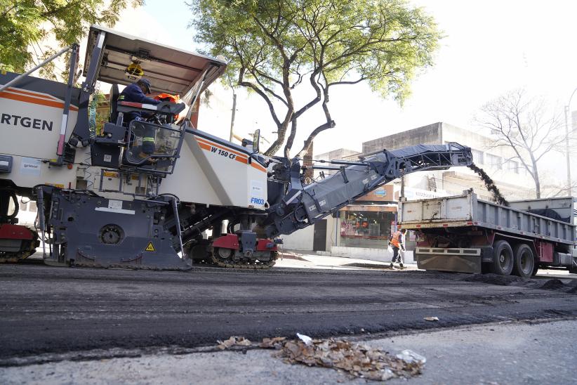 Recapado asfáltico en la avenida 21 de setiembre
