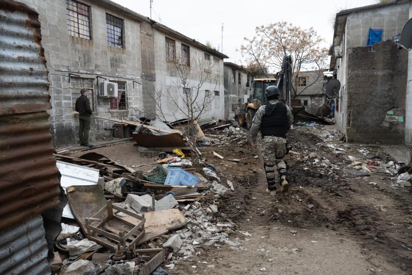 Operativo de limpieza con el Ministerio del Interior en Cerro Norte 