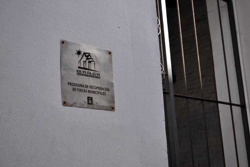 Recorrida de autoridades por las obras de la peatonal Pérez Castellano