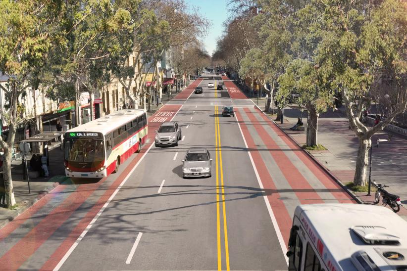 Carril solo bus por avenida 8 de octubre