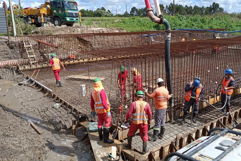Avances de obras de saneamiento en Manga