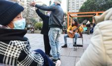 Paseo peatonal en Av. 18 de Julio