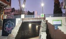 Iluminación sobre puente de la calle Galicia