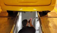 Inspección de camionetas de transporte escolar