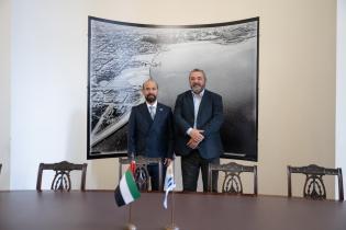 20250822dicimouyjmr8193.jpg El intendente Mario Bergara se reúne con el embajador de Emirat