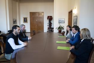 El intendente de Montevideo, Mario Bergara, se reúne con la alc