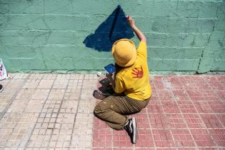 Intervención artística por 40° aniversario de Amnistía Inter