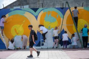 Intervención artística por los cuarenta años de Amnistía Int