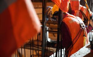 Obras para la construcción del túnel de Avenida Italia