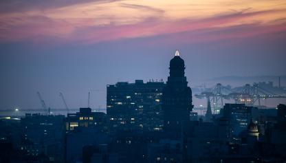 Vista aérea de Montevideo, 6 de junio de 2024