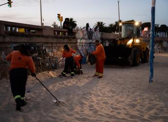 Operativo de limpieza en la playa Ramírez por celebración de I