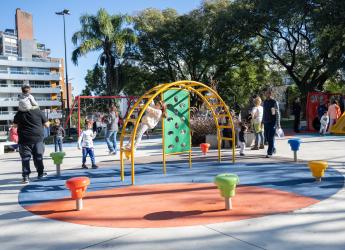 Inauguración de obra del Presupuesto Participativo en Plaza Itu