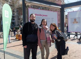 Muestra de fotografías ganadoras de la Movida Joven 2021, en la fotogalería de Plaza de Cagancha    