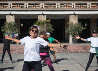 Actividad en la explanada en el marco del día mundial de la hipertensión 