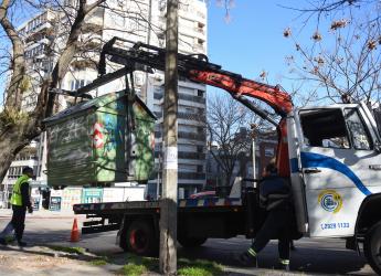 Reubicación de contenedores en el barrio Pocitos