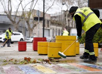 Cuadrilla del Programa ABC Trabajo en las inmediaciones del MAM