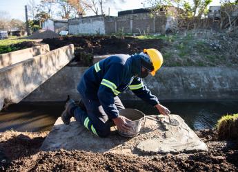 Obras en barrio Las Cabañitas en el marco del Plan ABC
