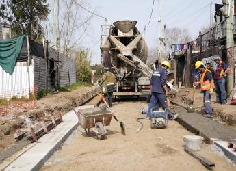 Hormigonado en barrio Las Cabañitas en el marco del Plan ABC