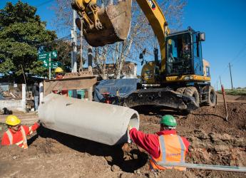 Obras de drenaje pluvial en la cuenca Manga