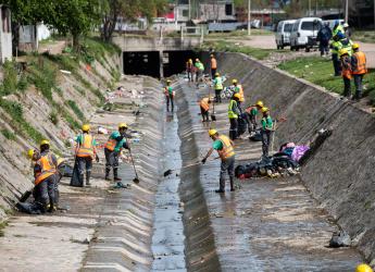 Recorrida por área liberada de residuos en la cañada Casavalle en el barrio Marconi, 20 de setiembre de 2022