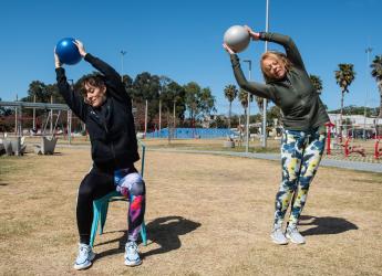 Programa «En movimiento» en el parque Débora Céspedes