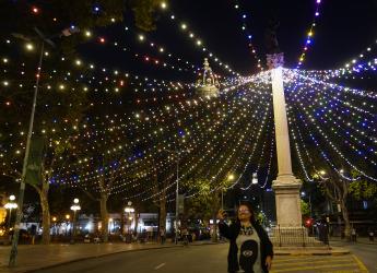 Iluminación de Carnaval en Plaza Cagancha