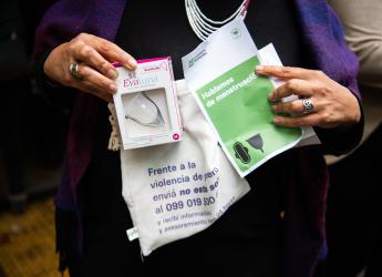 Entrega de kits de gestión menstrual en el marco del Día Internacional de la Salud de las Mujeres, 26 de mayo de 2023