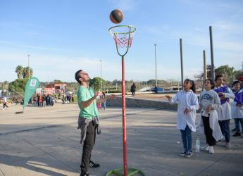 Encuentro de básquet de escuelas de Casavalle en el Centro Cívico Luisa Cuesta