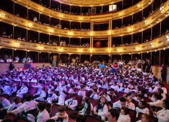 Cierre del programa Música en la escuela en el teatro Solís