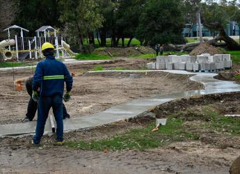 Avance de obras en el parque Rivera  