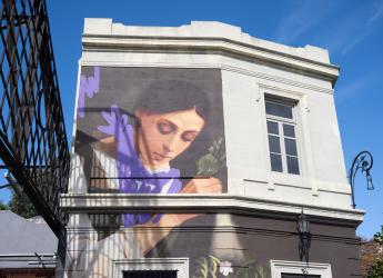 Mural en plaza Las Pioneras