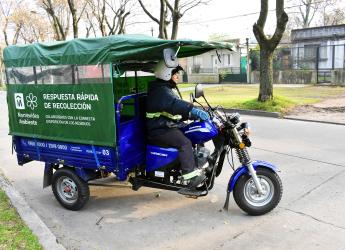 Sistema de limpieza por motocarros