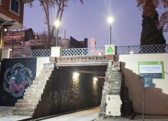 Iluminación sobre puente de la calle Galicia