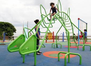 Inauguracion de parque lineal en Barrio Sur
