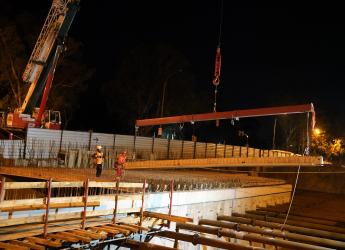 Obras para la construcción del túnel de Avenida Italia