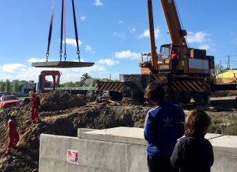 Construcción de dovela en el asentamiento Aquiles Lanza