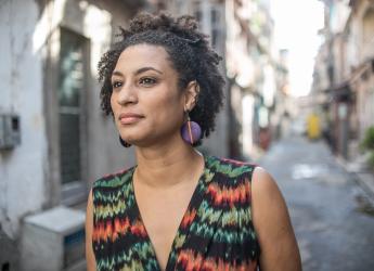 Marielle Franco en complejo de Maré, Rio de Janeiro, Brasil