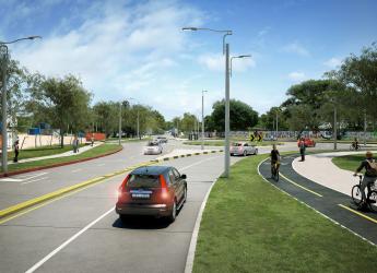 Render de obra de ensanche de la avenida Luis Batlle Berres